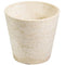 Imitation Stone Garden Pot in White/Cream, 20cm, Eco-Friendly, 600g Wt