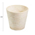 Imitation Stone Garden Pot in White/Cream, 20cm, Eco-Friendly, 600g Wt
