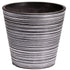 Black and White Hand Engraved Recycled Garden Pot 17cm, Eco-Friendly Build