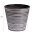Black and White Hand Engraved Recycled Garden Pot 17cm, Eco-Friendly Build