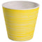 Yellow and White Hand Engraved Recycled Garden Pot 14cm, Eco-Friendly Build