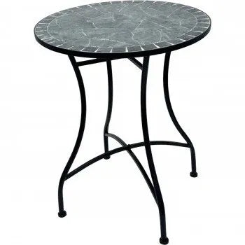 Grigio 3-Piece Mosaic Tile Table and Chairs Setting, Multi-Colour Design