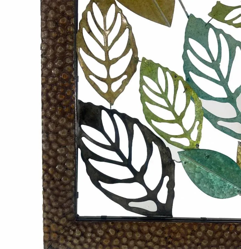 XL Multi-Colour Leaves Metal Wall Art, 152 x 102cm, Ready to Hang Set Now