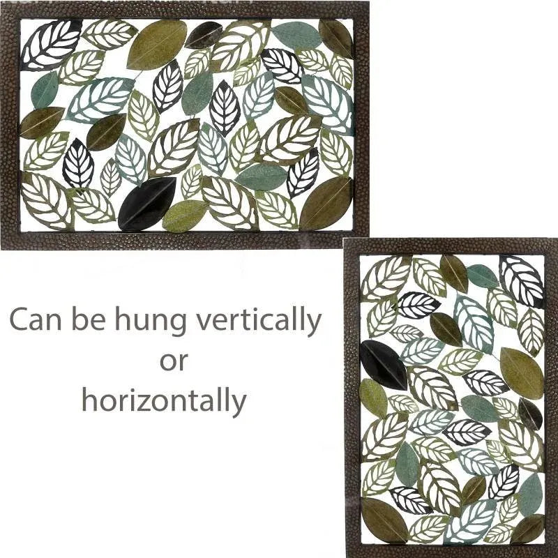 XL Multi-Colour Leaves Metal Wall Art, 152 x 102cm, Ready to Hang Set Now