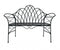 Garden Bench Black 134cm