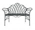 Garden Bench Black 134cm