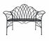 Garden Metal Bench 105cm Wrought Iron 2 Seater Antique Rust Patina