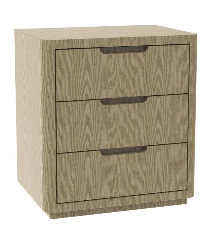 Astor Bedside Table 61cm MDF Wood Veneer Oak Nightstand Bedroom Unit