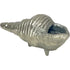 Conch Shell Sculpture Shiny Silver Aluminium 24cm Decorative Coastal Ornament