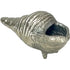 Conch Shell Sculpture Shiny Silver Aluminium 24cm Decorative Coastal Ornament