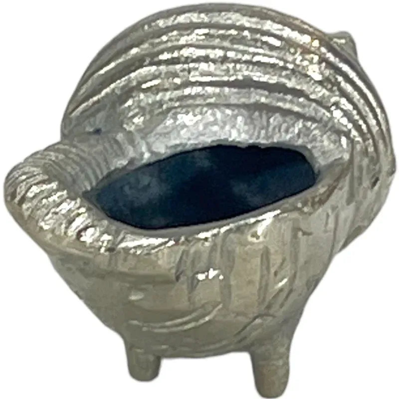 Conch Shell Sculpture Shiny Silver Aluminium 24cm Decorative Coastal Ornament