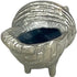 Conch Shell Sculpture Shiny Silver Aluminium 24cm Decorative Coastal Ornament