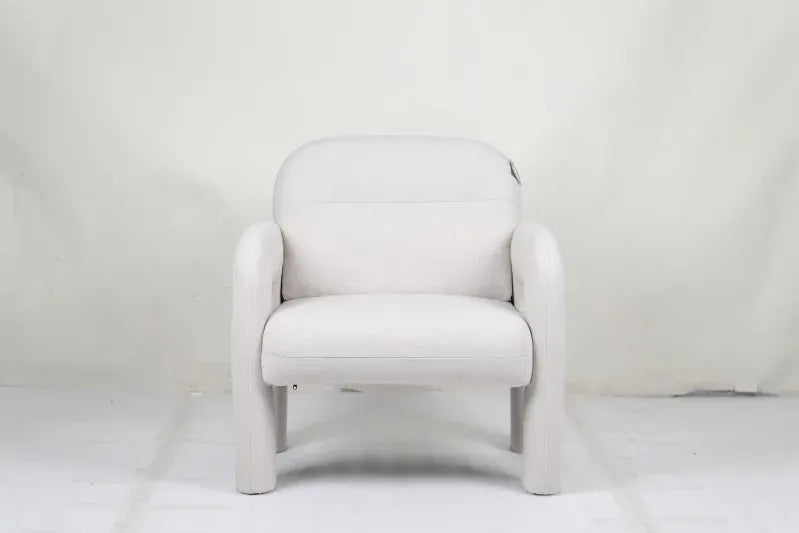 Regency Occasional Chair 81cm Fabric MDF Frame Beige Accent Seating