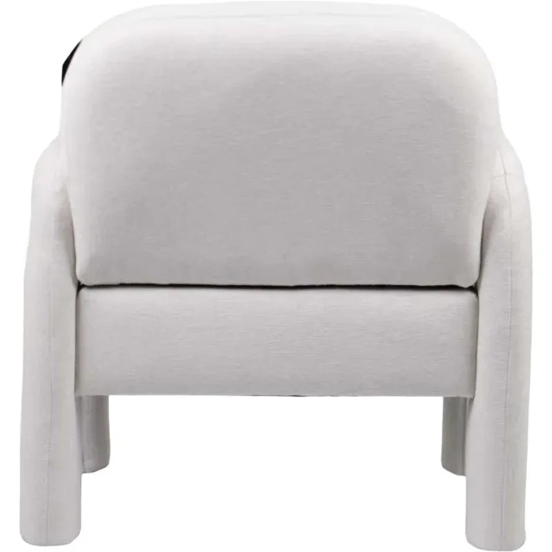 Regency Occasional Chair 81cm Fabric MDF Frame Beige Accent Seating