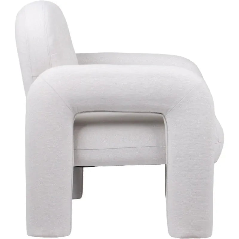 Regency Occasional Chair 81cm Fabric MDF Frame Beige Accent Seating