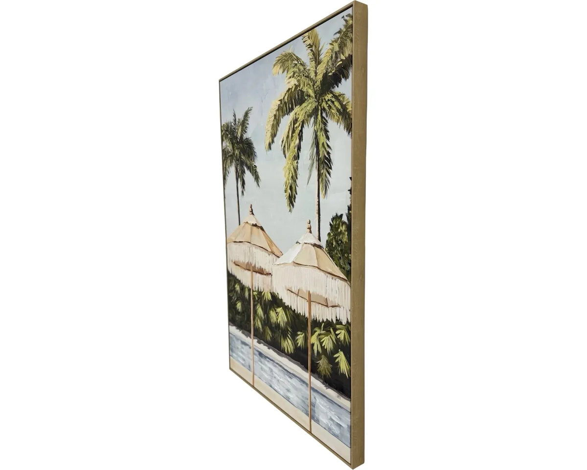 Collectors Line Framed Canvas Wall Artwork 120cm, MDF Timber Frame Design