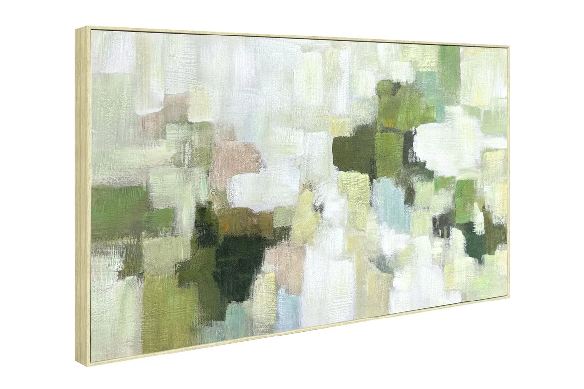 Green Abstract Canvas Wall Art 80x120cm Portrait Multicolour Abstract Artwork