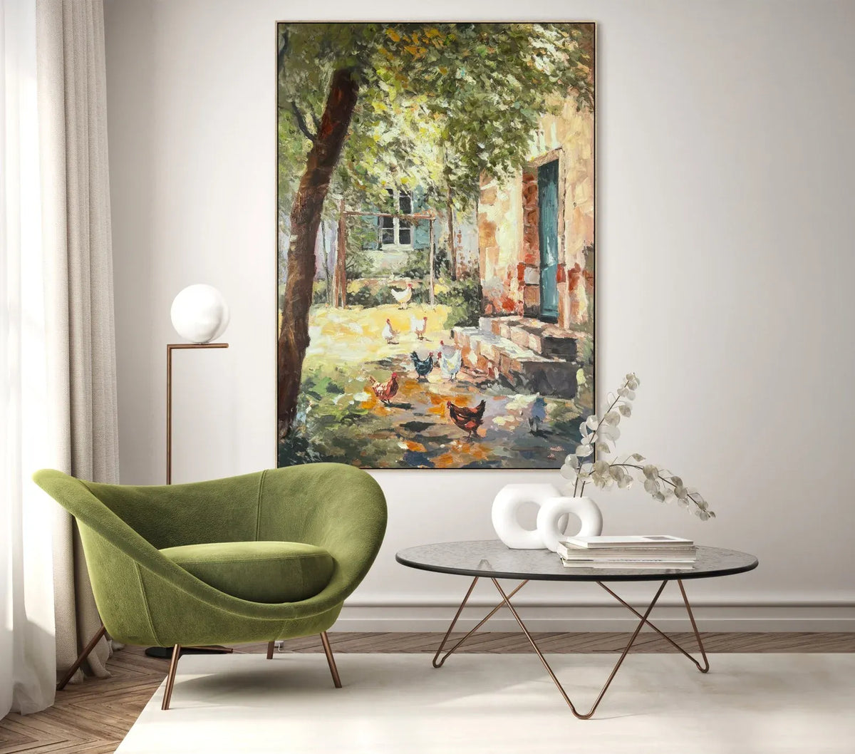 Tuscan Home Canvas Wall Art 100x140cm Portrait Multicolour Landscape Artwork