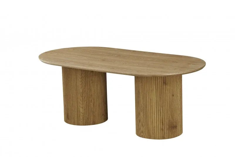 Elodie Coffee Table 120cm MDF 3D Texture Oak Veneer Living Room Unit