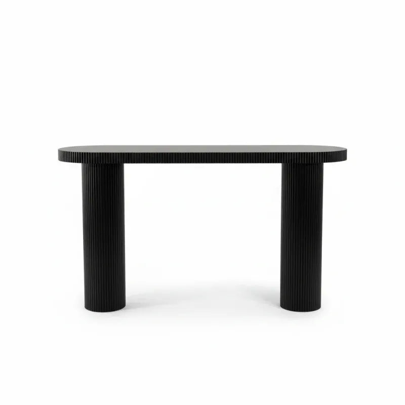Moreland Console 80cm MDF Black Entryway Hallway Table 140cm Length