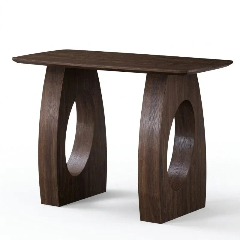 Cher Console Table Walnut Veneer 130cm Modern Wooden Hallway Entryway Hall Table