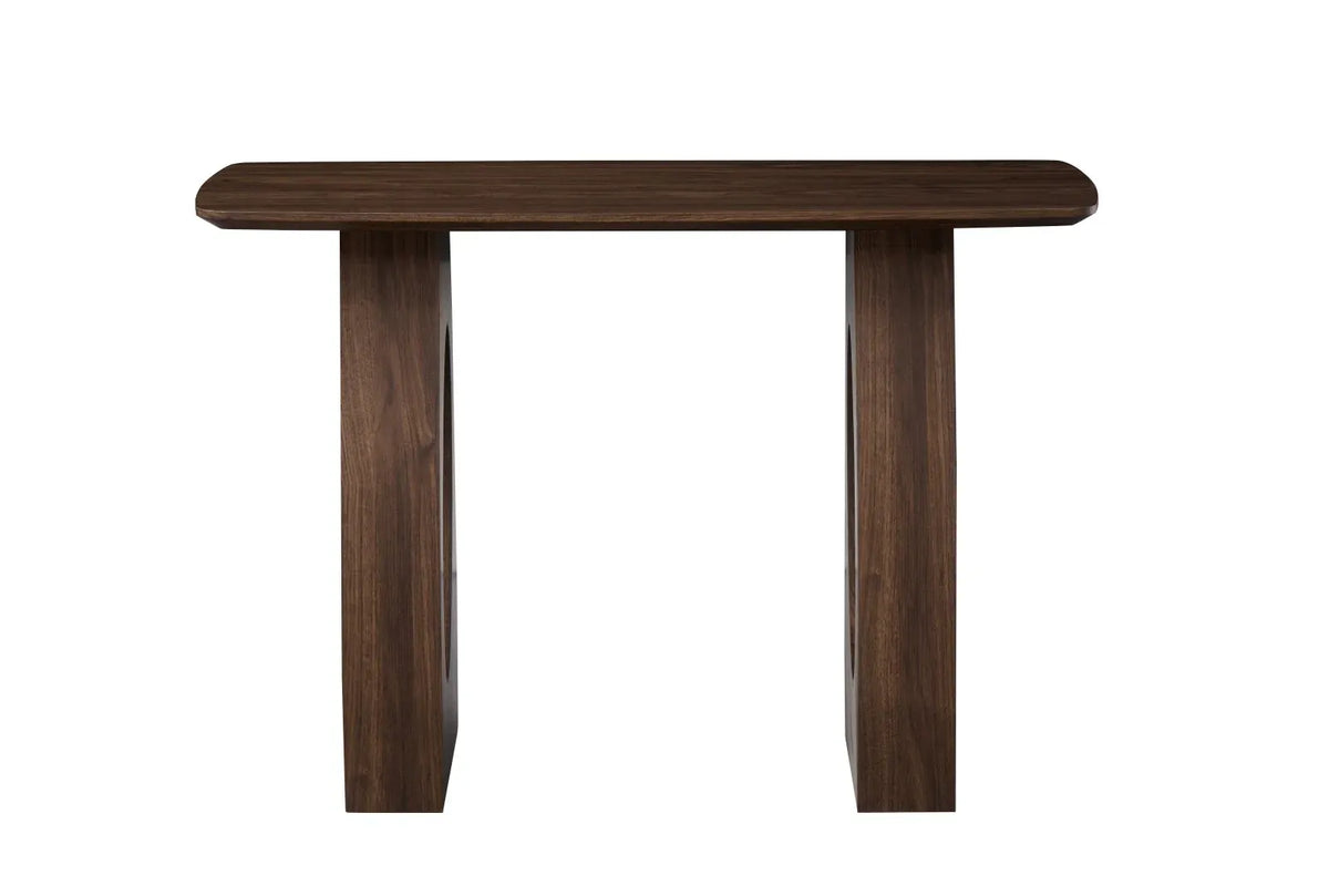 Cher Console Table Walnut Veneer 130cm Modern Wooden Hallway Entryway Hall Table