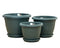 15-Pack Medium Garden Plastic Pots with Saucers, Green, 28x22cm, 8kg Set