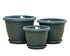 14-Pack Large Garden Plastic Pots with Saucers, Green, 39x24x30cm, 8kg