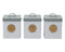 Set of 3 Metal Kitchen Storage Tin Sugar Tea Coffee, 18cm, Multi Colour