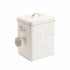 Pet Food Container 25cm – Metal Storage Canister White