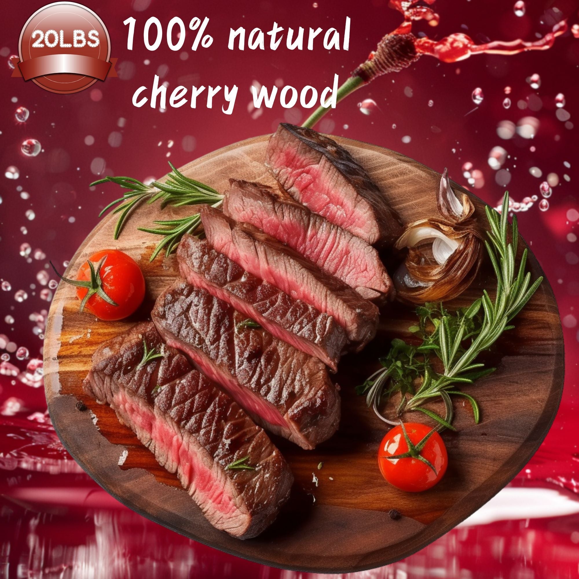 100% Natural Cherry Wood BBQ Smoker Pellets (9kg / 20lbs)