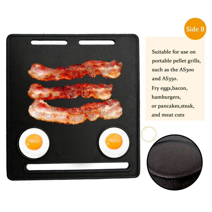 Pre-Seasoned Matte Enamel Cast Iron Reversible Grill/Griddle