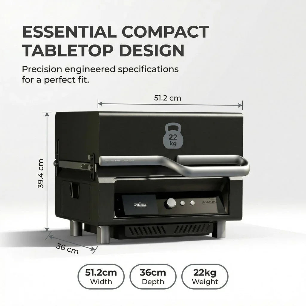 Essential Portable Wood Pellet Grill & Smart Smoker with 47L Premium Mini Fridge Bundle