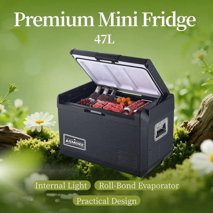 Essential Portable Wood Pellet Grill & Smart Smoker with 47L Premium Mini Fridge Bundle