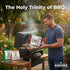 Essential Portable Smart Pellet Grill & Smoker + Assorted Flavors 20LBs (9kg) Premium Wood Pellets (Oak/Cherry/Apple)