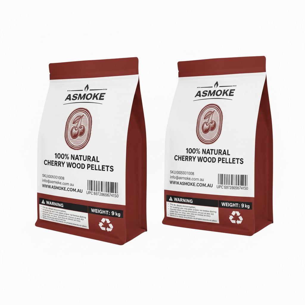 100% Natural Cherry Wood BBQ Smoker Pellets (9kg / 20lbs) x2