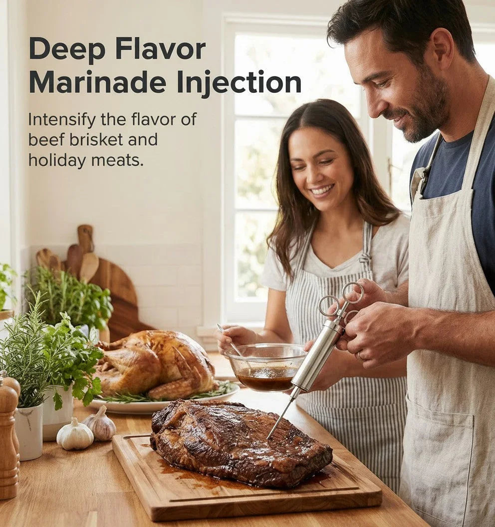 Stainless Steel Meat Injector Syringe Kit