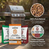 4-Piece Premium Wood Pellet Variety Pack - Oak, Cherry & 2x Apple (4 x 2.27kg Bags)