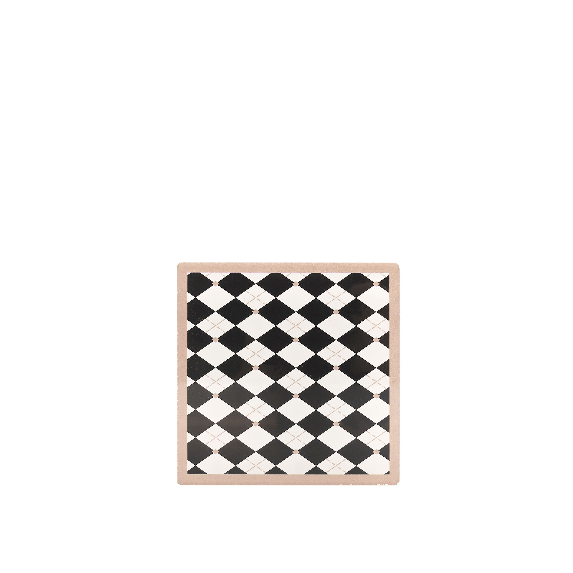 Cassette Checkboard Coaster black