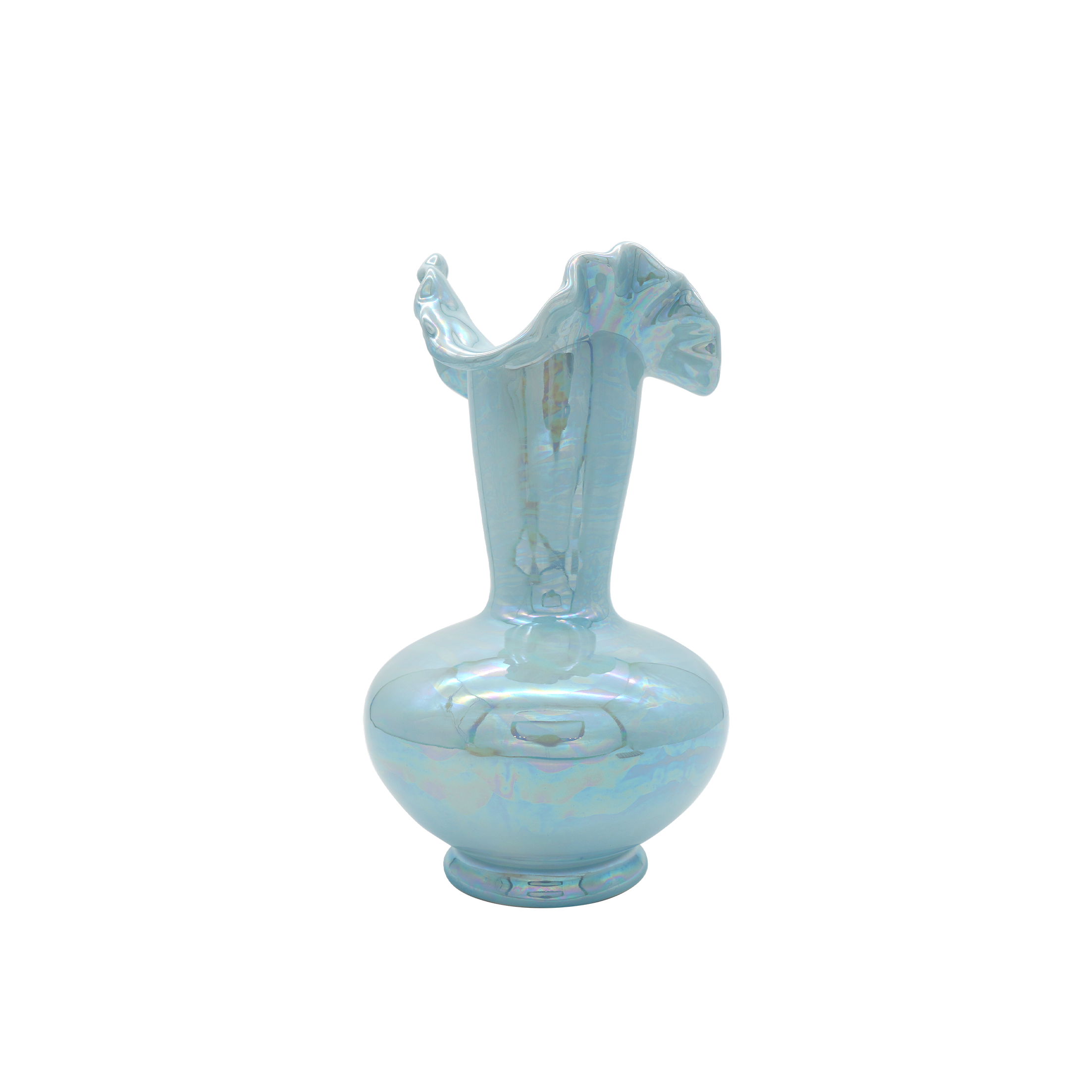 Mermaid Iridescent Ceramic Vase Blue