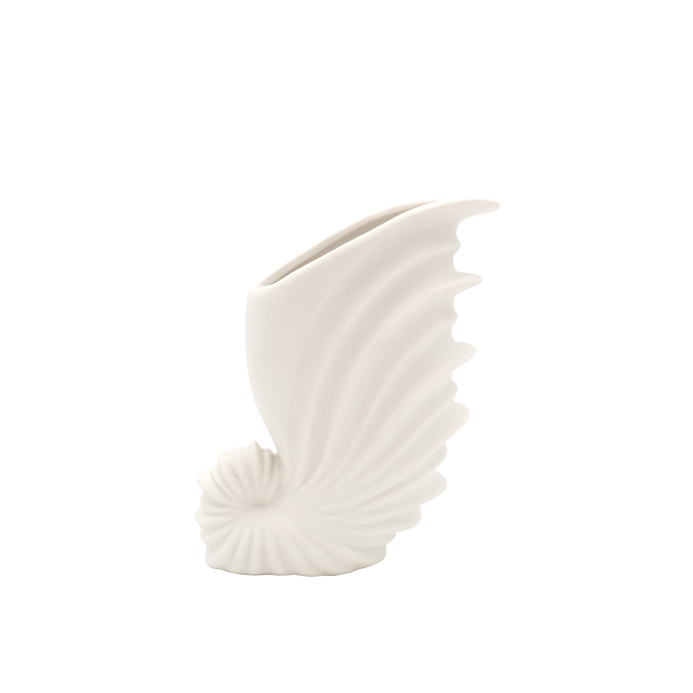 Shell White Ceramic Vase