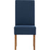 Mesi Dining Chair x2 - Natural Colour Legs Blue Colour Challis Fabric Upholstery