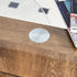 Round Glass Coffee Table – Double‑Layer Design with MDF Wood Legs, Modern
