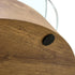 Round Glass Coffee Table – Double‑Layer Design with MDF Wood Legs, Modern