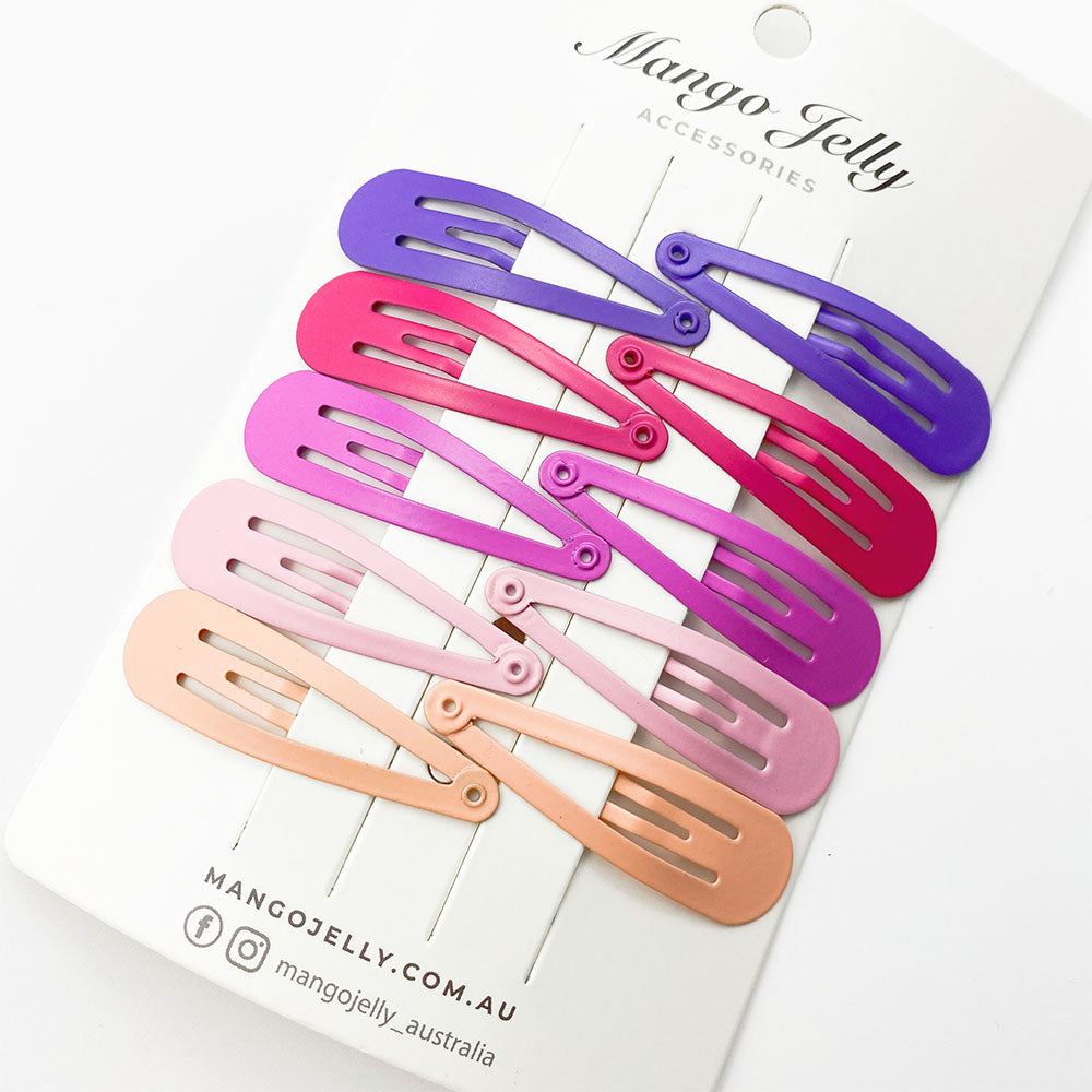 Everyday Snap Hair Clips (5cm) - Violet - One Pack