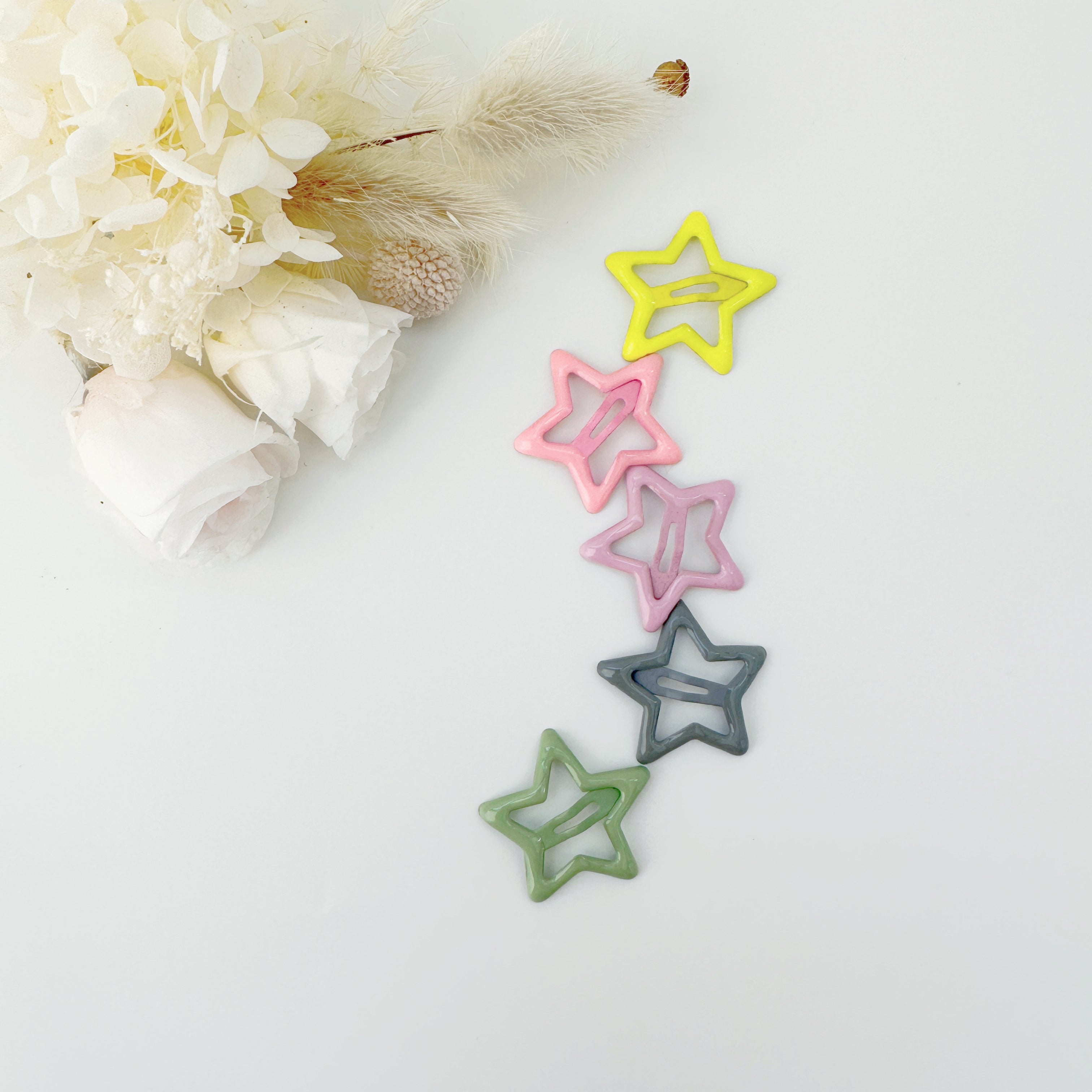 Butter Cream Hair Clips Collection - Candy Stars - One Pack