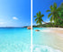 Sea View 3D Printing Blockout Curtains 260x213cm PINCH PLEAT Fabric Seascape