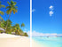 Sea View 3D Printing Blockout Curtains 260x213cm PINCH PLEAT Fabric Seascape