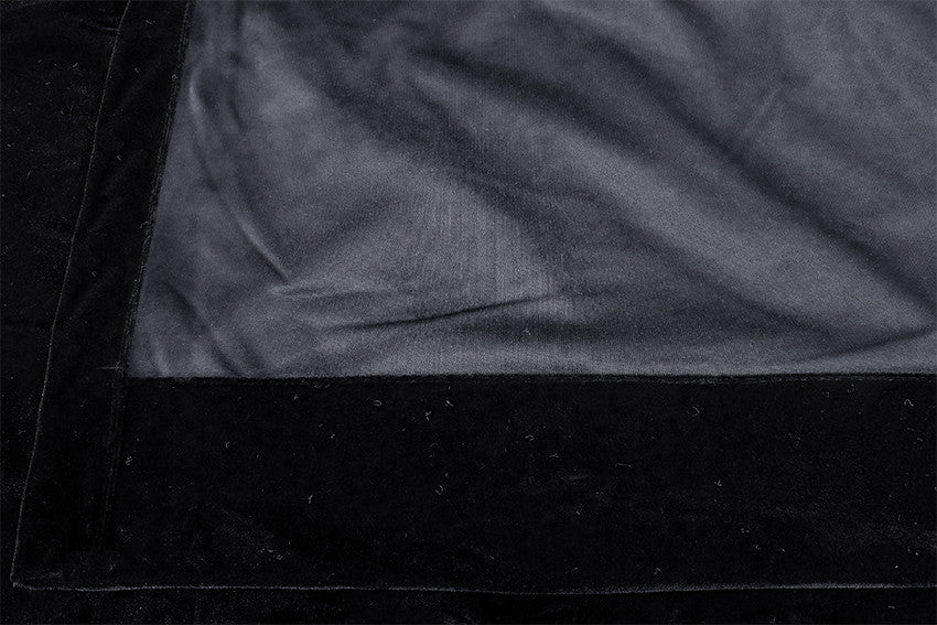 Large Velvet Curtains Black 600cm wide x 230cm Drop PINCH PLEAT+ 30 Hooks New