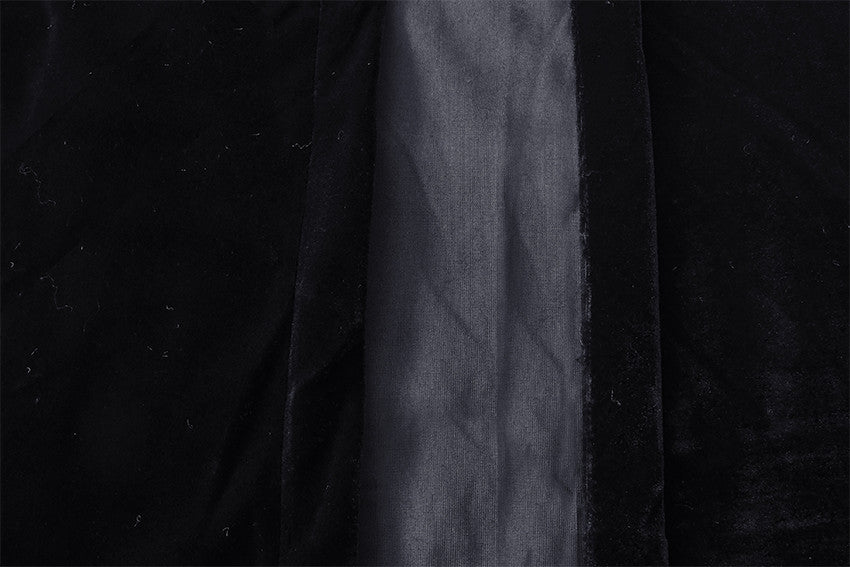 Large Velvet Curtains Black 600cm wide x 230cm Drop PINCH PLEAT+ 30 Hooks New